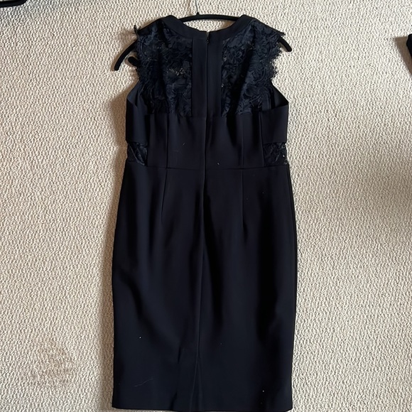Black RW&Co Cocktail Dress size 12 with Lace Motif - Picture 7 of 8